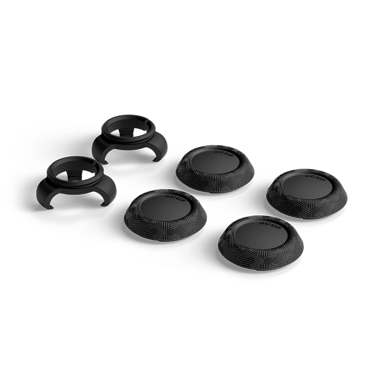 Universal Thumbstick Grips - Pulse 6 Pack Black