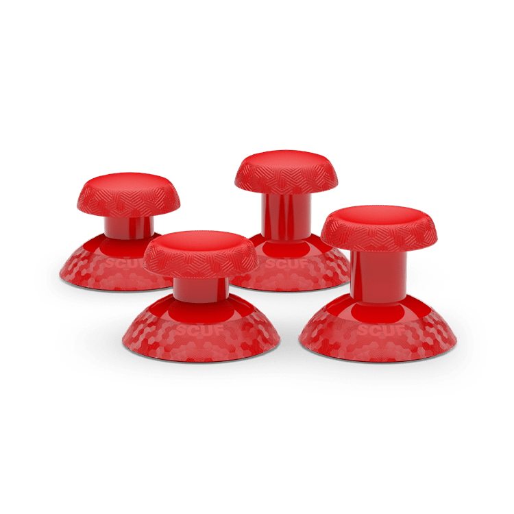 Valor Pro Thumbstick 4 pack (Short & Long Concave and Short & Long Domed) - Red