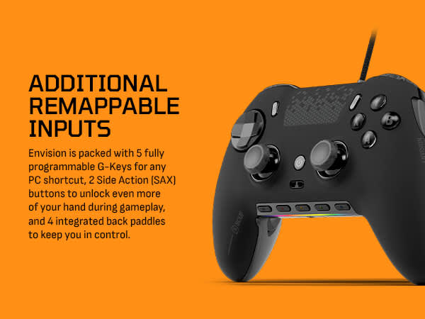 SCUF ENVISION Wired Gaming Controller for PC – Black (Revival Series)
