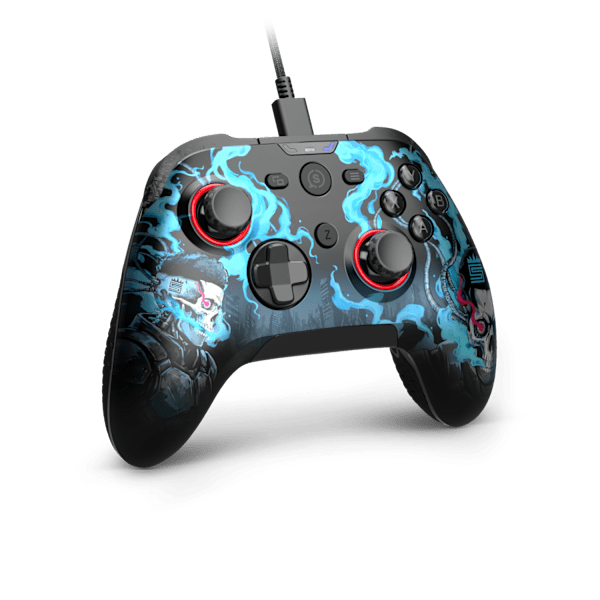 SCUF Nemesis Pro 8K PC Wired Controller Swagg, angled front view with mechanical ABXY buttons and TMR thumbsticks