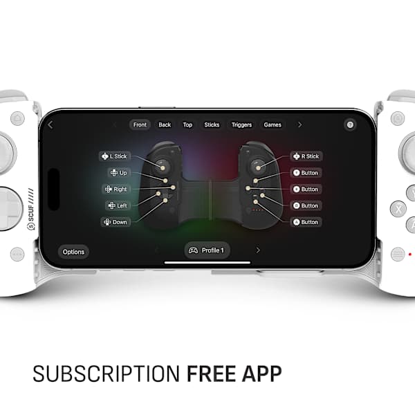 SCUF NOMAD Wireless Mobile Gaming Controller – White (Revival Series)